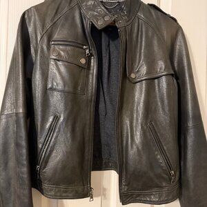 Banana republic leather bomber jacket
